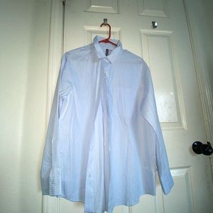 H&M blue striped button down